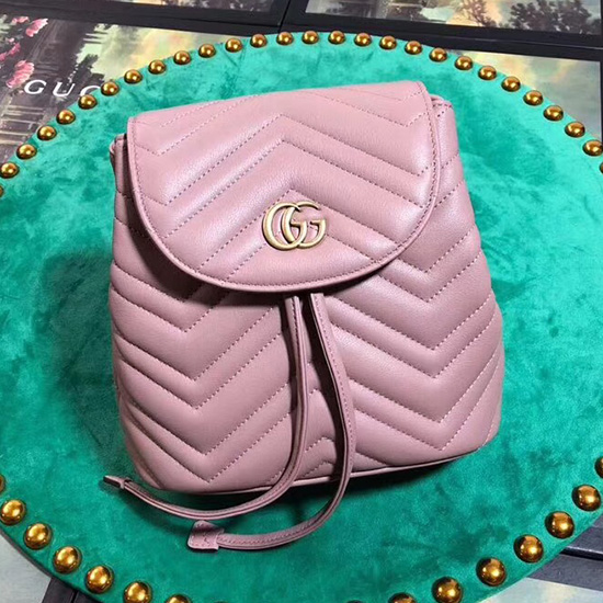 Gucci Gg Marmont Matelasse σακίδιο πλάτης Nude 528129