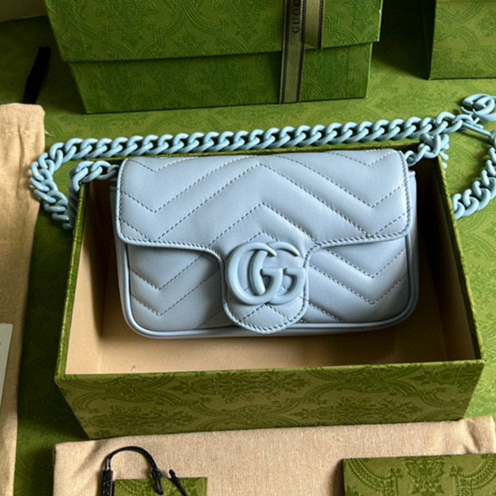 Gucci Gg Marmont τσάντα ζώνης μπλε 699757