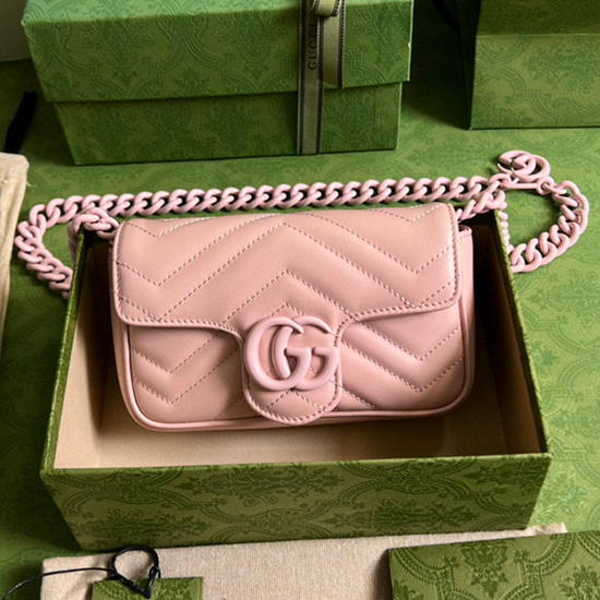 Gucci Gg Marmont τσάντα ζώνης ροζ 699757