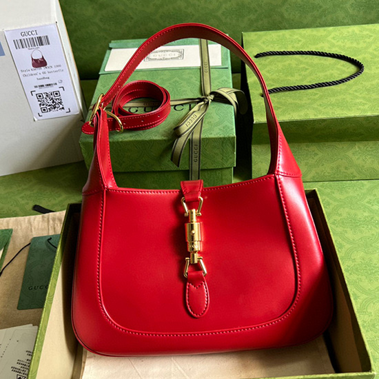 Gucci Jackie 1961 μικρή τσάντα Hobo Red 636709