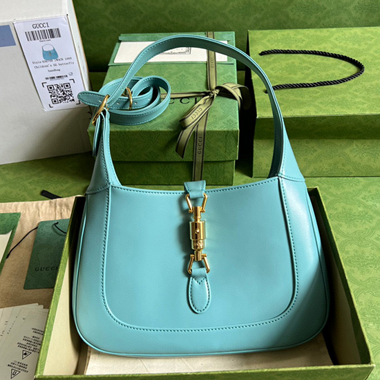 Gucci Jackie 1961 μικρή τσάντα Hobo μπλε 636709