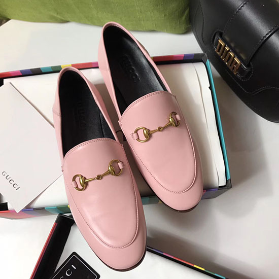 Gucci Loafers από δέρμα μοσχαριού ροζ Gs02