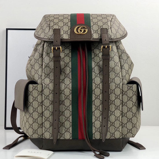 Gucci Ophidia Gg μεσαίο σακίδιο πλάτης καφέ 598140