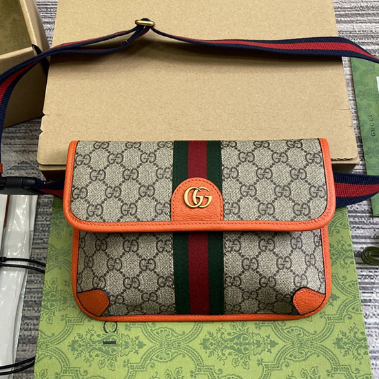 Gucci Ophidia Gg μικρή τσάντα ζώνης πορτοκαλί 752597