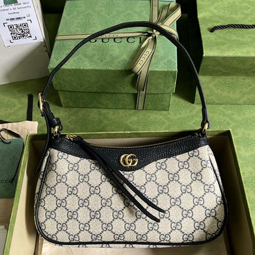 Gucci Ophidia Gg μικρή τσάντα μαύρη 735145