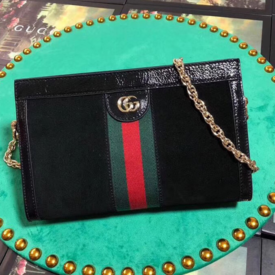 Gucci Ophidia μικρή τσάντα ώμου μαύρη 503877