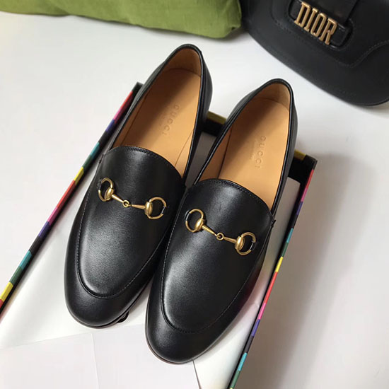 Gucci δερμάτινα Loafers από δέρμα μοσχαριού μαύρο Gs01