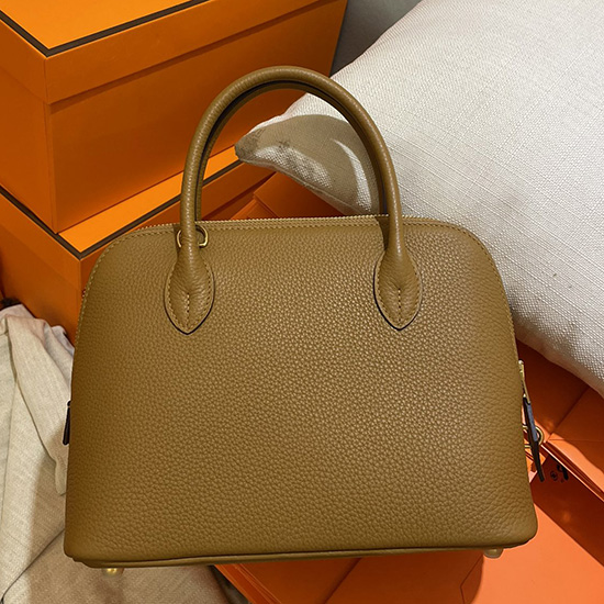 Hermes Bolide δερμάτινη τσάντα Tote Clemence από σουσάμι Hb12601