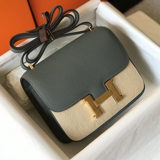 Hermes Epsom δερμάτινη τσάντα Constance H22102