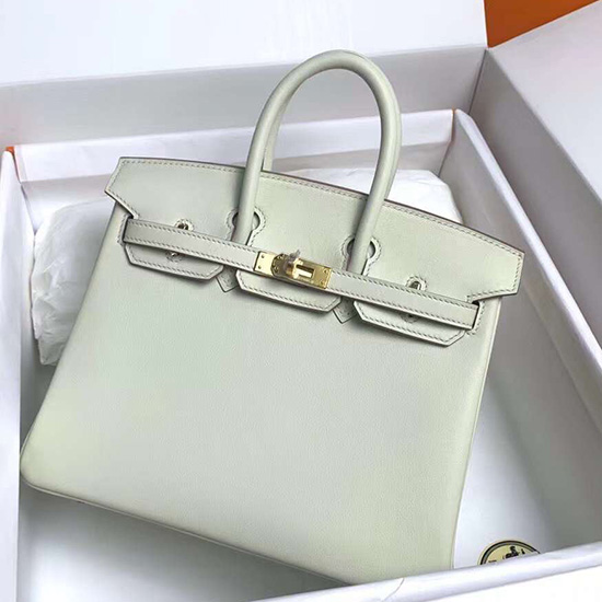 Hermes Swift δερμάτινη τσάντα Birkin Craie Hb10231