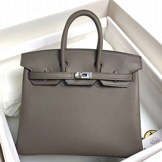 Hermes Swift δερμάτινη τσάντα Birkin Etain Hb10231