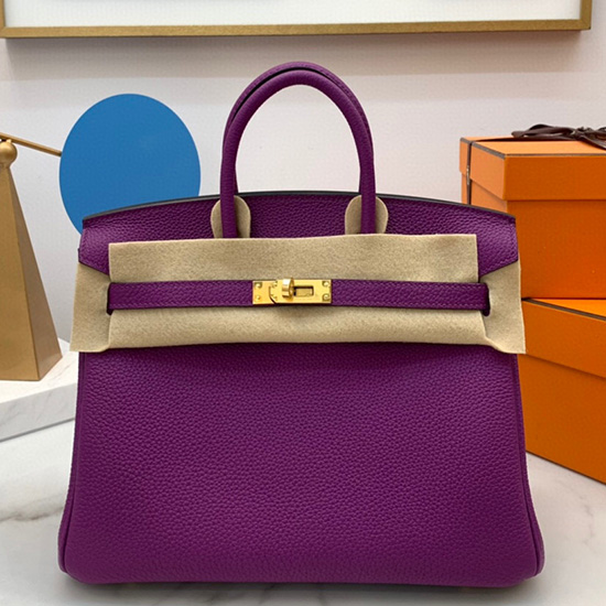 Hermes Togo δερμάτινη τσάντα Birkin Anemone Hb2530357