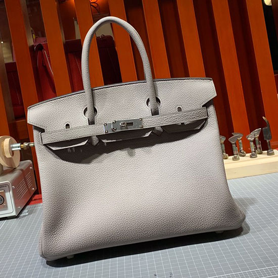 Hermes Togo δερμάτινη τσάντα Birkin Gris Asphalt Hb30191