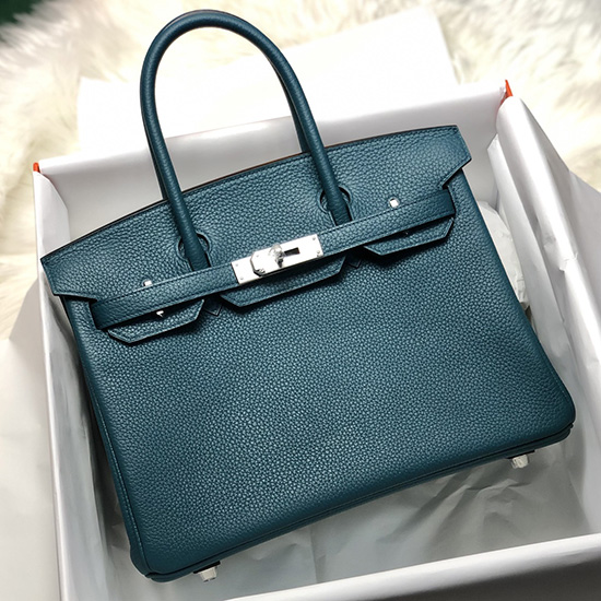 Hermes Togo δερμάτινη τσάντα Birkin Vert Bosphore Hb253001