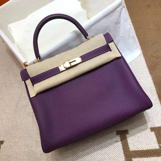 Hermes Togo δερμάτινη τσάντα Kelly Anemone Hkt0408