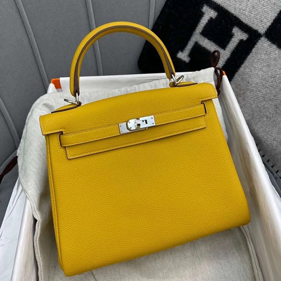 Hermes Togo δερμάτινη τσάντα Kelly Miel Hkt0408