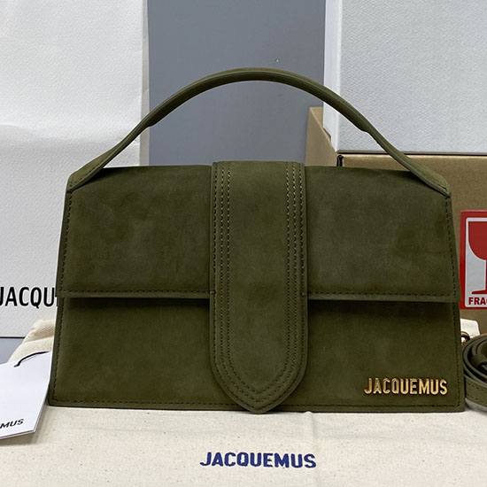 Jacquemus Le Bambino σουέτ τσάντα πράσινη Jm2056