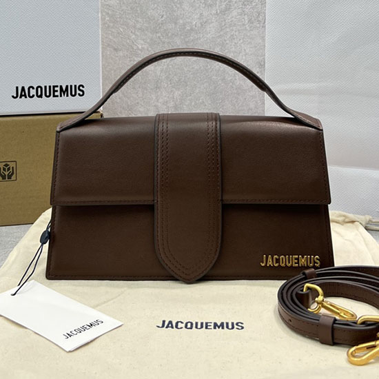 Jacquemus Le Bambino τσάντα από δέρμα μοσχαριού καφέ Jm2056