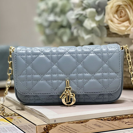 Lady Dior θήκη τηλεφώνου μπλε D0977