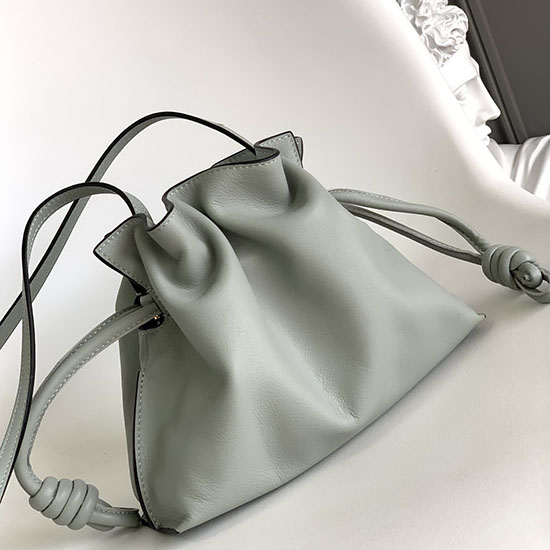 Loewe Flamenco κόμπος μικρό Bucket Bag γκρι L10855