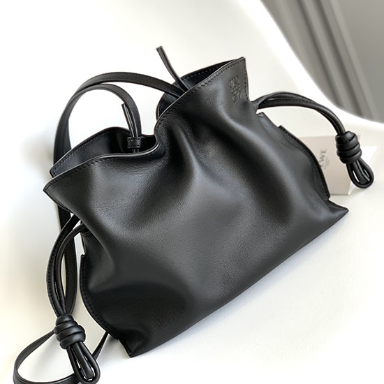 Loewe Flamenco κόμπος μικρό Bucket Bag μαύρο L10855