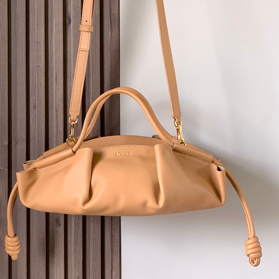 Loewe Paseo μικρό δερμάτινο Tote Bag καφέ Lt9022