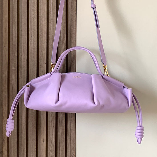 Loewe Paseo μικρό δερμάτινο Tote Bag μωβ Lt9022