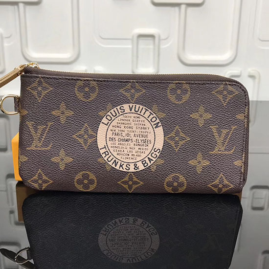 Louis Vuitton Damier Ebene καμβάς Complice πορτοφόλι μπεζ N61740