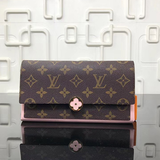 Louis Vuitton Flore πορτοφόλι ροζ μπαλαρίνα M64585