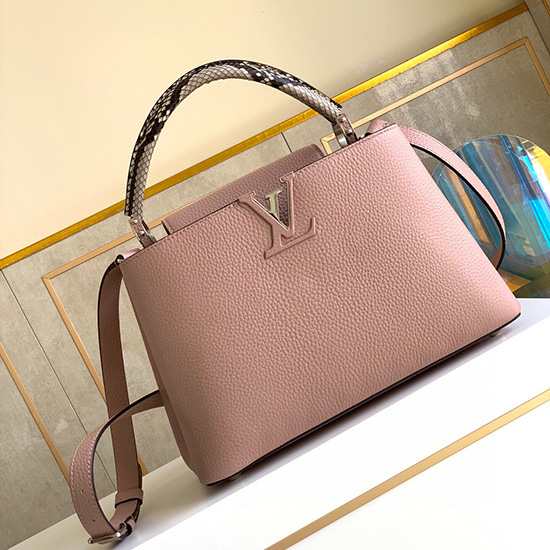 Louis Vuitton Taurillon δερμάτινες καπουτσίνες Bb Nude M97980