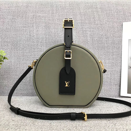 Louis Vuitton δέρμα μοσχαριού Petite Boite Chapeau πράσινο και λευκό M43514