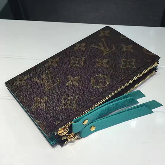 Louis Vuitton μονόγραμμα καμβάς Adele Compact πορτοφόλι πράσινο M61271