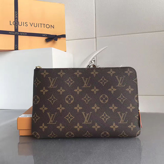 Louis Vuitton μονόγραμμα καμβάς Etui Voyage Pm καφέ M44148