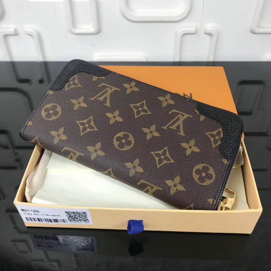 Louis Vuitton μονόγραμμα καμβάς Zippy πορτοφόλι Retiro Noir M61187