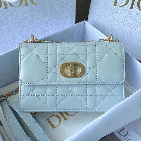 Miss Dior Caro μίνι τσάντα μπλε D6553