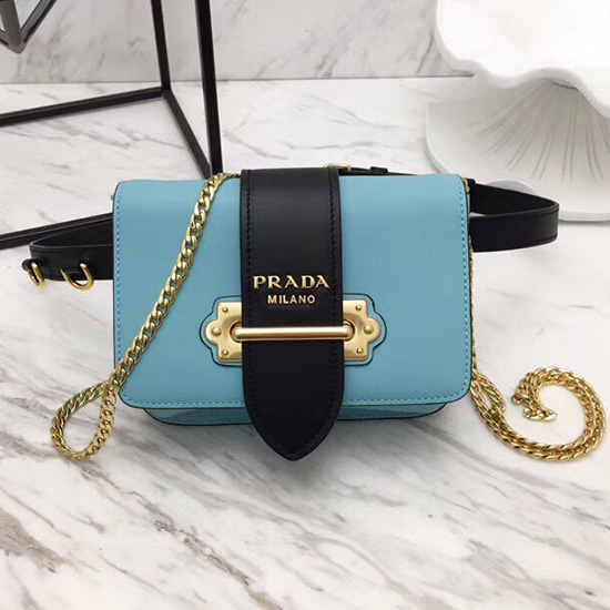 Prada Cahier τσάντα ζώνης γαλάζιο 1bl004