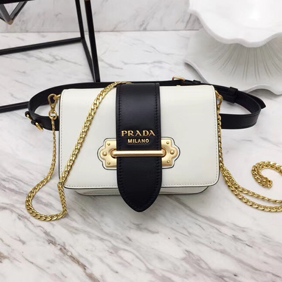 Prada Cahier τσάντα ζώνης λευκή 1bl004