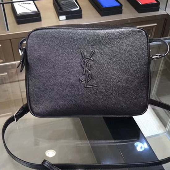 Saint Laurent Lou φωτογραφική τσάντα μαύρη 468537