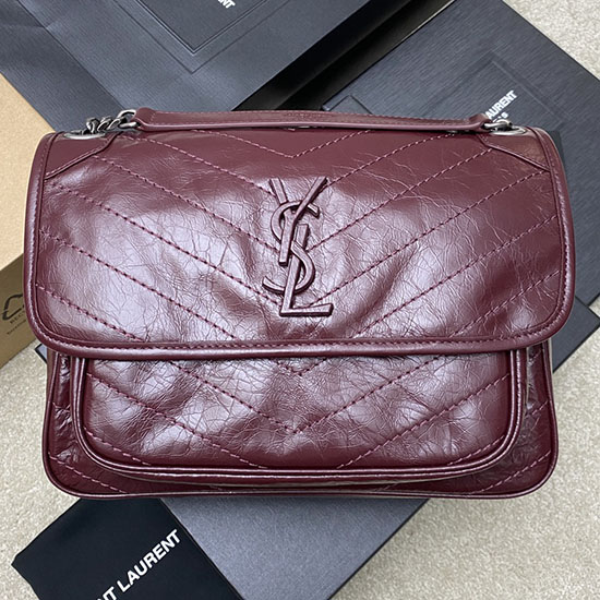 Saint Laurent Medium Niki τσάντα μπορντό 633158