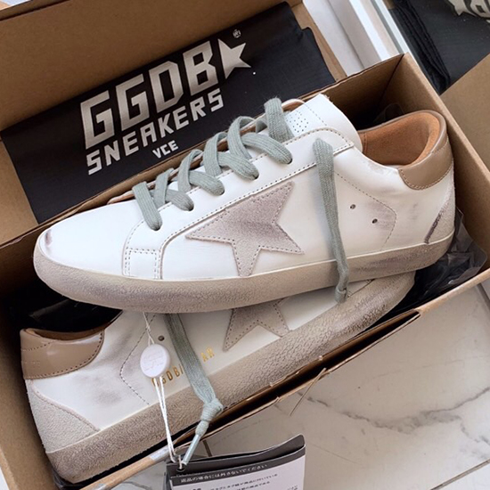 Sneaker από δέρμα μοσχαριού χρυσό χήνας Gg07714