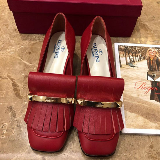 Valentino κρόσσια πολύχρωμη Loafer Red V40301