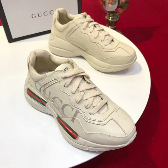 Δερμάτινο Sneaker με λογότυπο Rhyton Gucci 500877