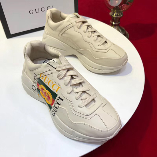 Δερμάτινο Sneaker με λογότυπο Rhyton Gucci 500878