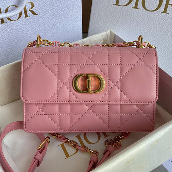 Μίνι τσάντα Miss Dior Caro ροζ D6553