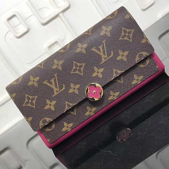 Πορτοφόλι Louis Vuitton Flore φούξια M64585