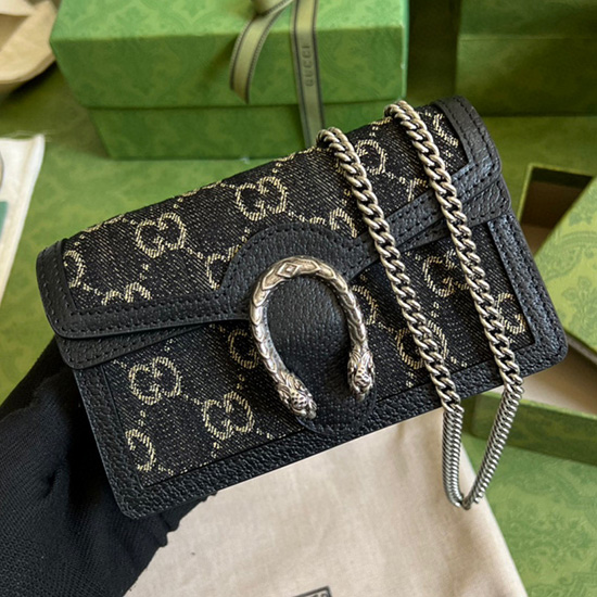 Πορτοφόλι με αλυσίδα Gucci Dionysus μαύρο 476432