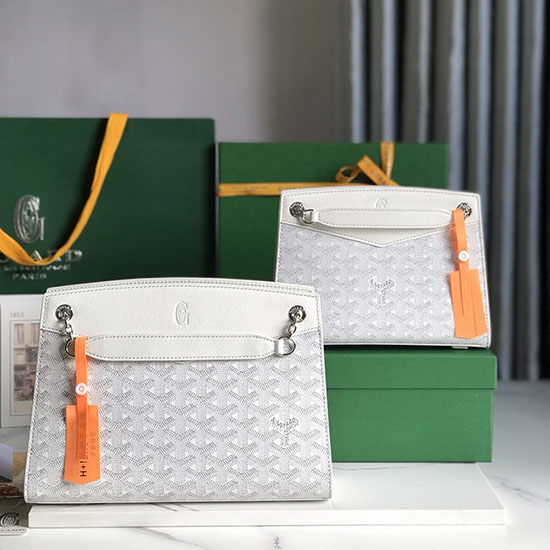 Τσάντα κατασκευής Goyard Rouette G020234 λευκή