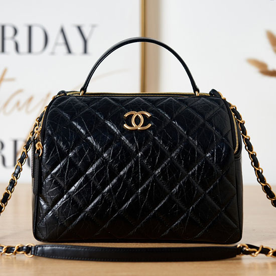 Τσάντα μπόουλινγκ Chanel μαύρη As3740