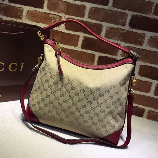 γυναικεία Gucci Brie Gg καμβάς τσάντα Hobo μπορντό 326514