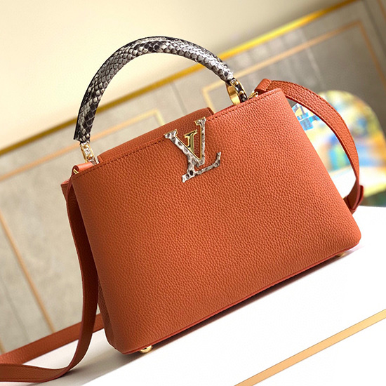 δερμάτινες καπουτσίνες Louis Vuitton Taurillon Bb πορτοκαλί M97980